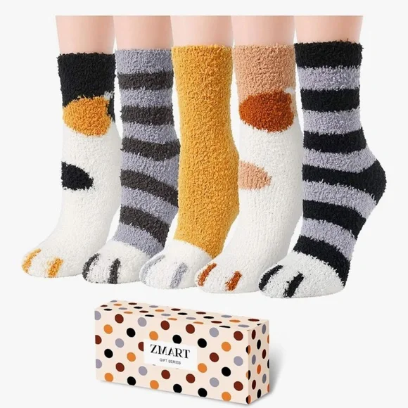 🆕 Soft Fluffy Plush Slipper Socks, Fuzzy Animal Socks