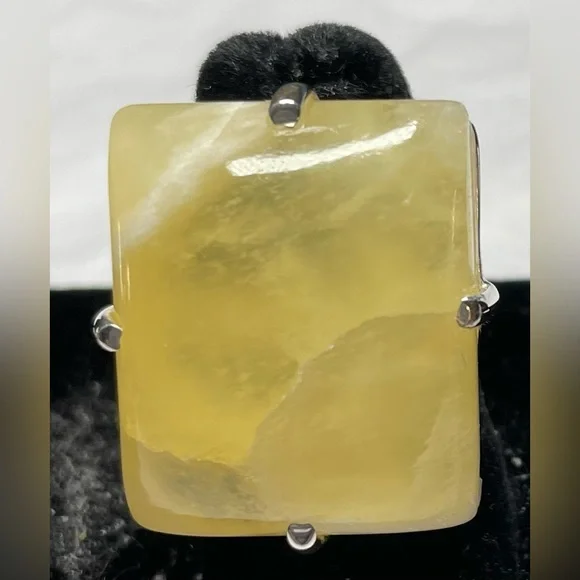 Honey calcite ring