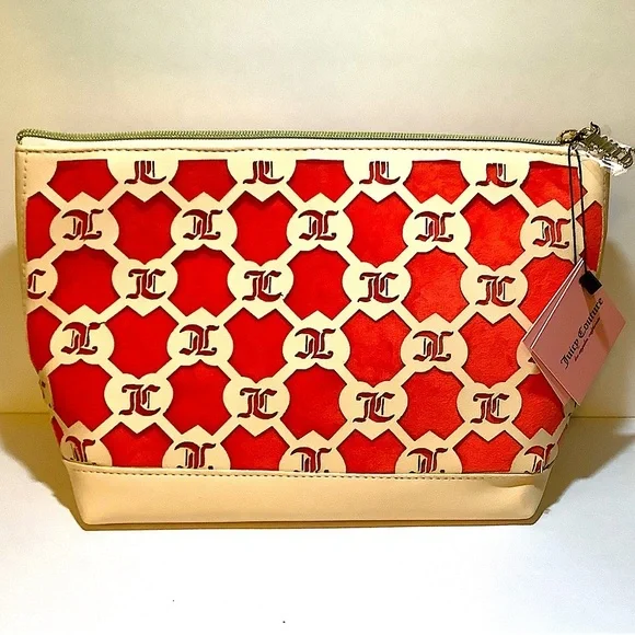 Juicy Couture Logo Makeup Toiletry Pouch Bag New