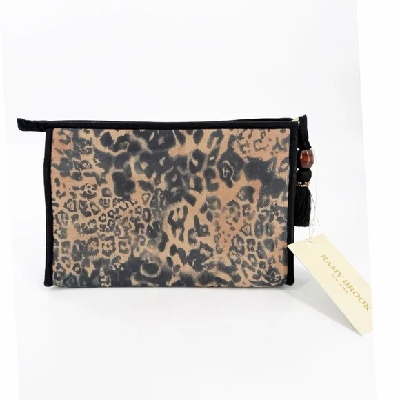 NWT Ramy Brook Leopard Print Pouch