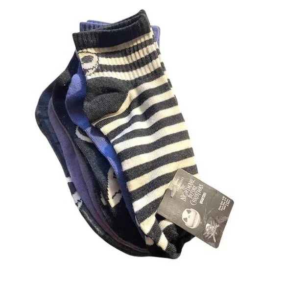 Nightmare Before Christmas Women's/Girls 5 Pk Short Ankle Socks (4446)