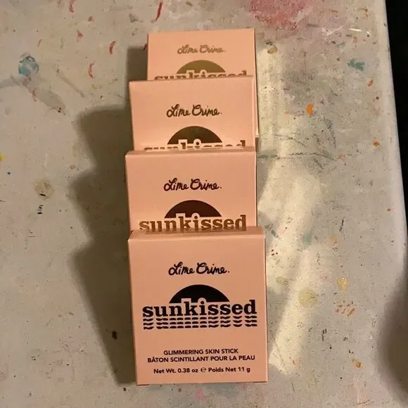 Lime Crime Sunkist Glimmering Skin Sticks 1 LEFT-Wavy (lavender pink)