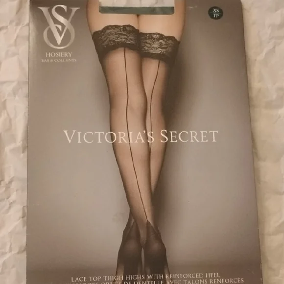 Victoria's Secret Green Lace Thigh Highs