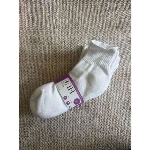 HUE White Athletic Mini Crew Socks - Pack