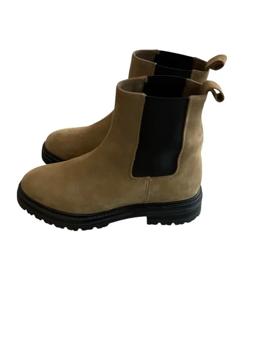 Jenni Kayne Brooklyn Lug-Sole Olive Green Chelsea Ankle Boots Booties