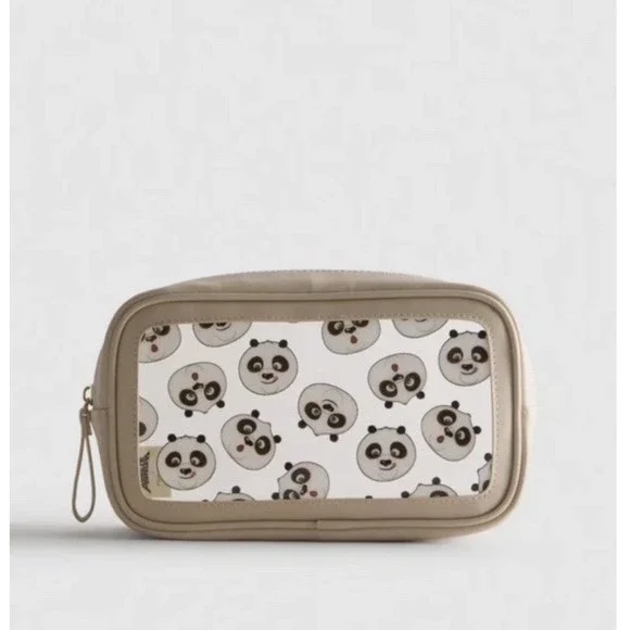 Kung Fu Panda Cosmetic Bag Women OS Beige Excellent Makeup Travel Pouch Zip
