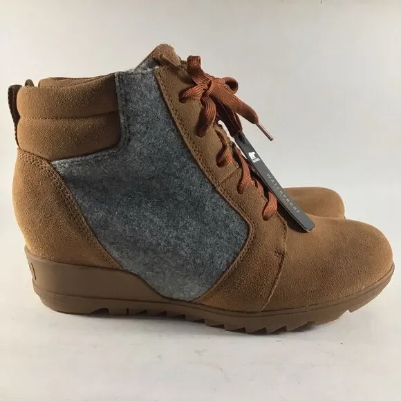 Sorel Evie Women’s Waterproof Boots Suede Brown Size 7.5 NL4926-242