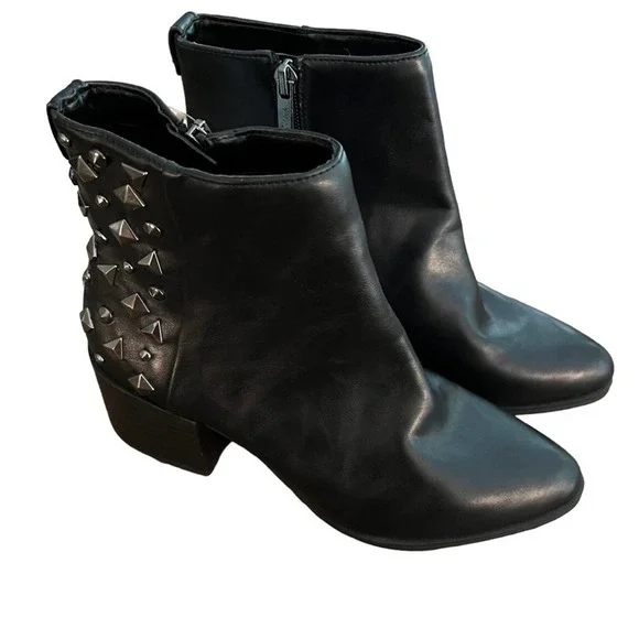 Circus By Sam Edelman Jaimee Women's Ankle Boots‎ Gunmetal Stud Detail 7M NWOB