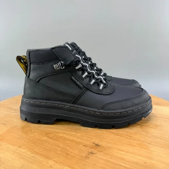 Dr.‎ Marten's Bonny Tech WX Women's size 7 Black Leather Ankle Boots Shoes NEW