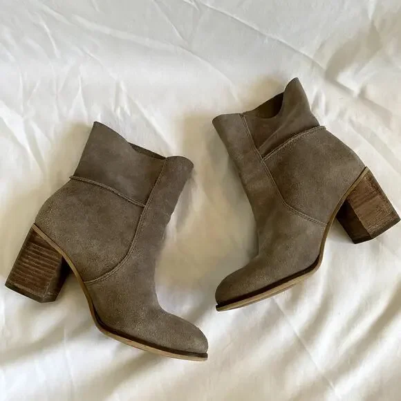 Frye & Co grey 6 Suede Slouch Mid Boot