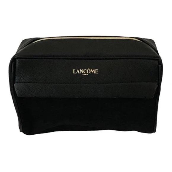 Lancome Black Faux Suede Cosmetics Bag / Case
