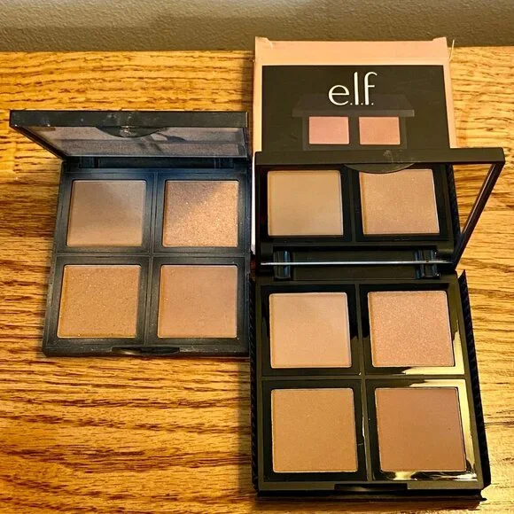 (2) e.l.f. Bronzer Palette in Bronze Beauty SET NEW Bronzer Blush Shimmer Tan