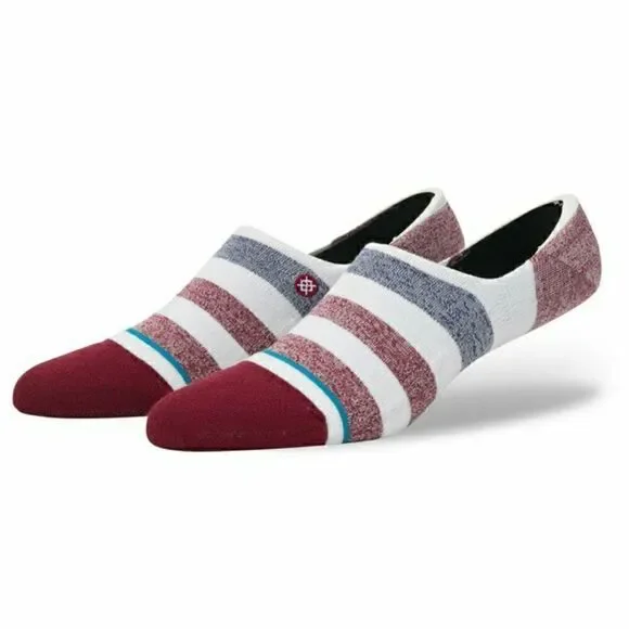Stance Robinsen No Show Socks White Red M New