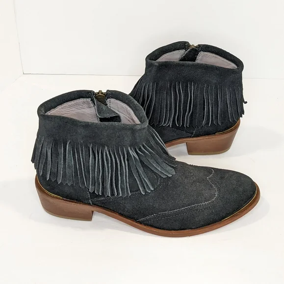 Hudson London suede fringe ankle boots
