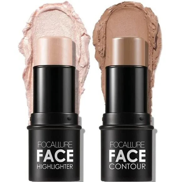 2 Pcs Mineral Cream Contour Stick Makeup, Light-medium
