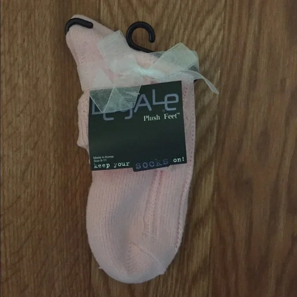 NWT - Legale pink plush socks
