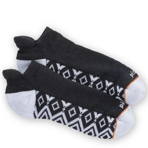 Pistil Socks Raven Ankle Black Scandi Print Wool Blend Womens Size Medium NEW