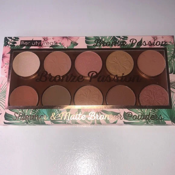 🌿Bronzer Palette Beauty Treats Passion– 10 Shades (Shimmer & Matte)