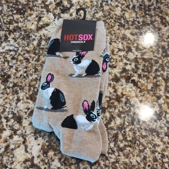 Sock Size 9-11 Hotsox Women's Bunny Print