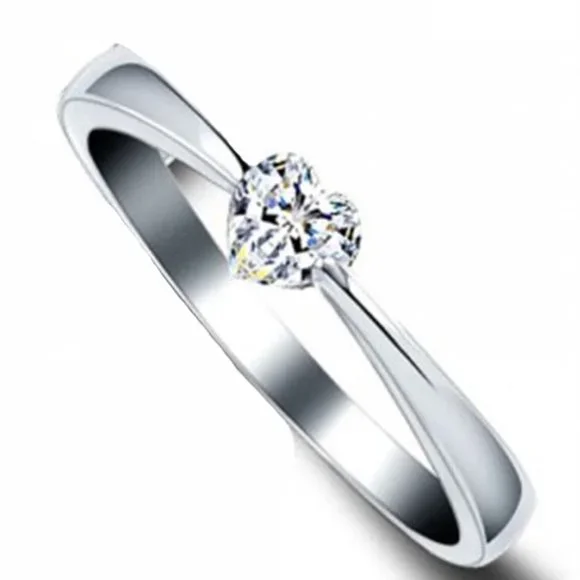 ✨ 925 Silver Plated CZ Heart Ring, GPMB1392