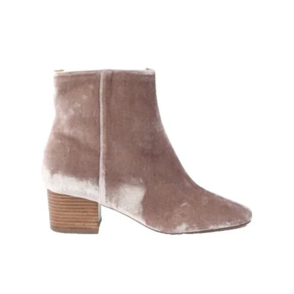 Talbots Harlow Boots NEW Women Velvet Booties Block Heel sz 9.5