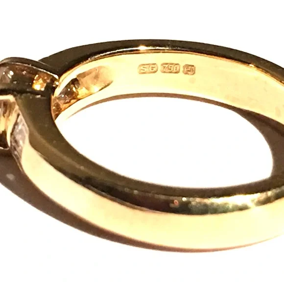 Seidengang 18K Solid Yellow Gold Diamond Vintage Designer Ring