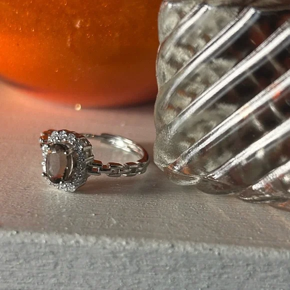 Sterling Silver and Smokey Topaz Ring