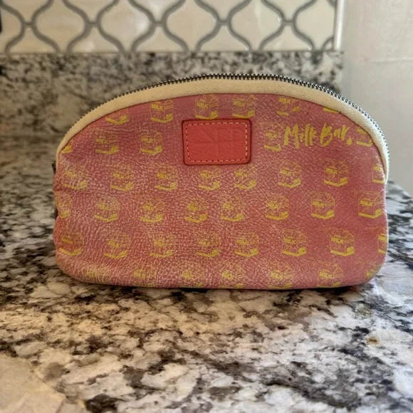 Freshly Picked + The little milk Bar COLAB Leather Milk Bar Cosmetic Pouch