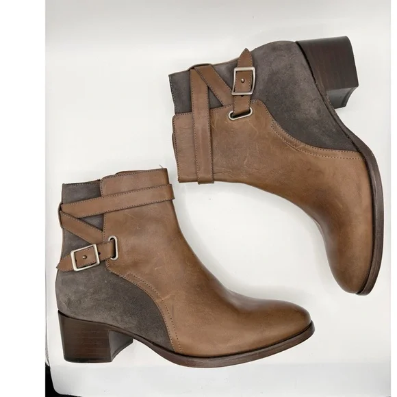 The Frye Company Leather and‎ Suede Ankle Booties