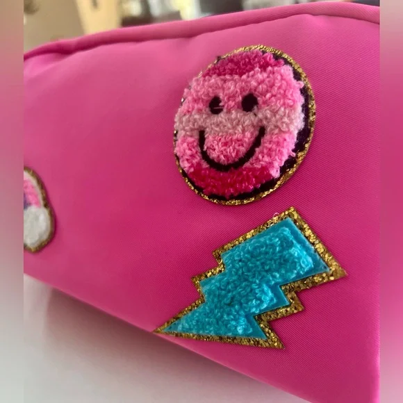 Gloss & Glo hot pink makeup pouch
