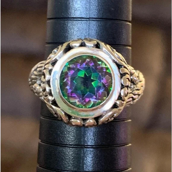 Beria Mystic Quartz Sterling Silver Ring