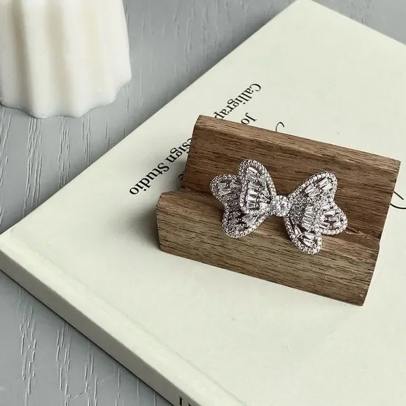White Gold Plated Gorgeous Butterfly Statement Ring