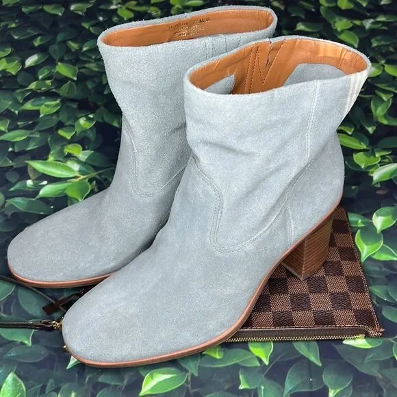 * Lucky brand gray suede ankle boots