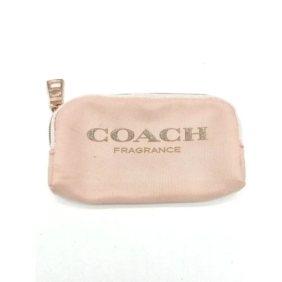 COACH FRAGRANCE Mini Cosmetic Pink Sparkly Zipper bag 2.5
