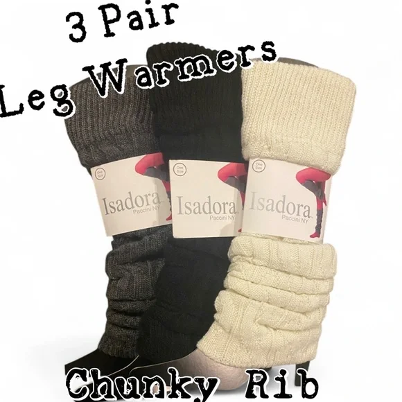 🍂3 Pairs Knit Rib Leg Warmers