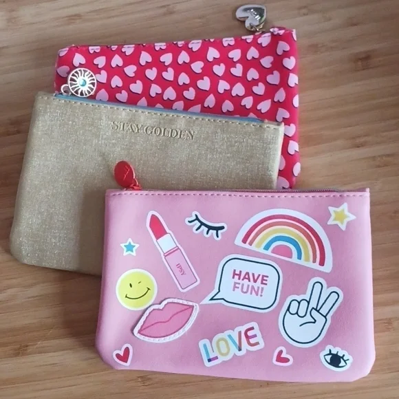 IPSY COSMETIC SET 0F 3 BAGS