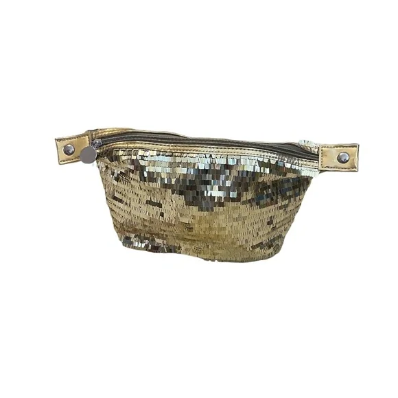 New Stila Gold Pyramid Sequin Clutch‎ Bag