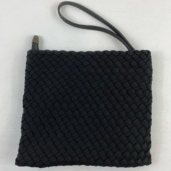 BINDYA New York Handcrafted Woven Black Wristlet‎ Purse Clutch Evening Bag