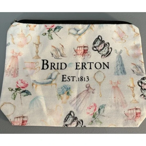 Bridgerton Cosmetic Bag Lady Wistledown design 9x7