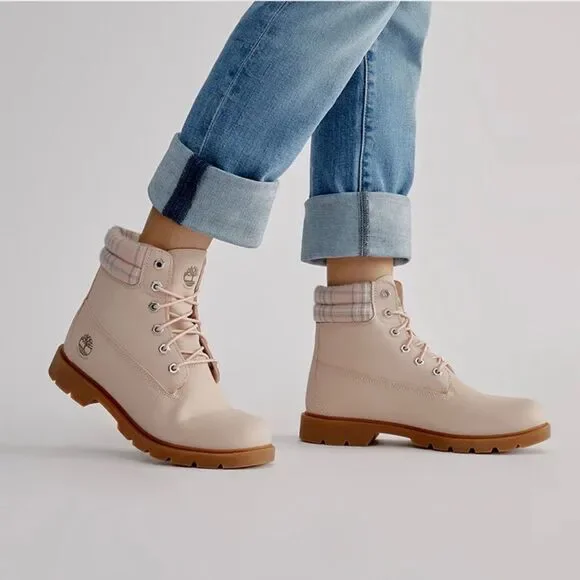 Timberland Linden Wood 6” Wp Boot Women’s Light Pink Nubuck size 8