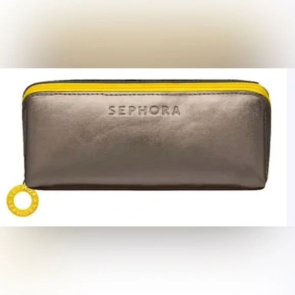 Sephora Shimmering Pouch with‎ Yellow Accent