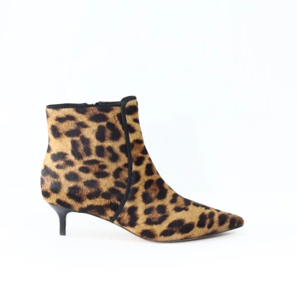 Talbots Leopard Print Boots sz 6.5 New Women Kitten Heel Bootie Iona fashion