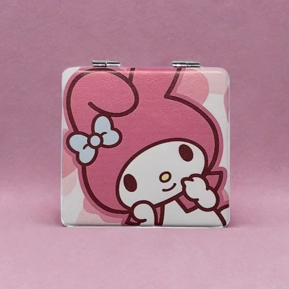 Sanrio Compact Travel Mirror - My Melody, Pink Mini Portable Dual Sided