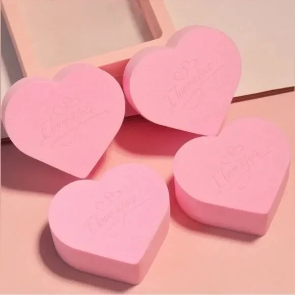 8pcs Valentine's Day Heart Shaped Makeup Sponge