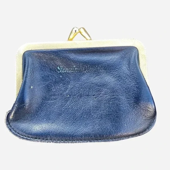 Vintage blue leather coin purse (acc2)