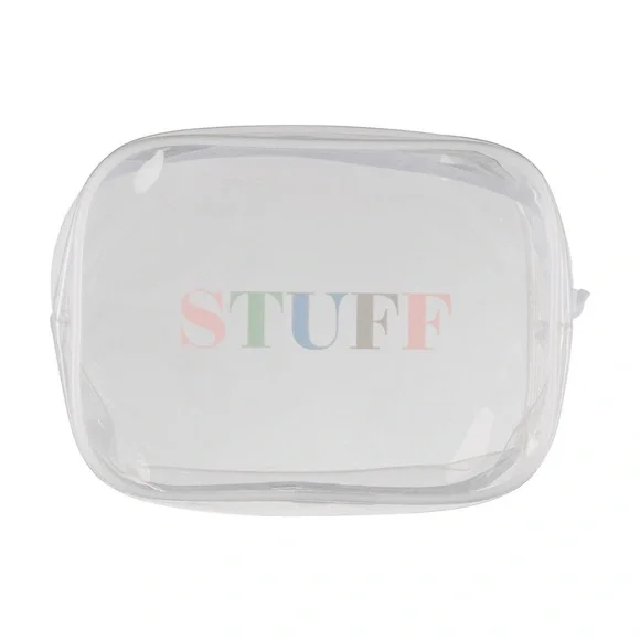 White & Clear STUFF Cosmetic Bag