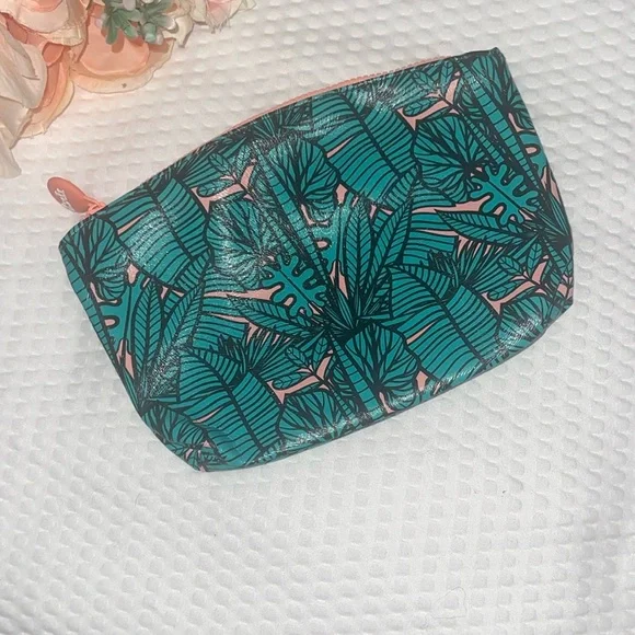 Ipsy Make Up Pouch July 2019 Glam Tropical Leaf Pattern Bag Only