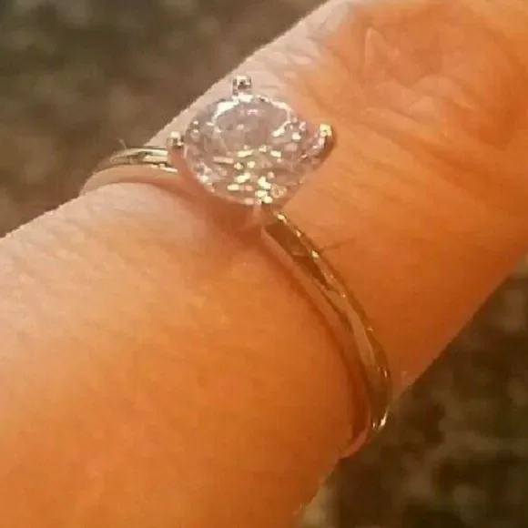New 14K Yellow Gold Round Solitaire Engagement Ring