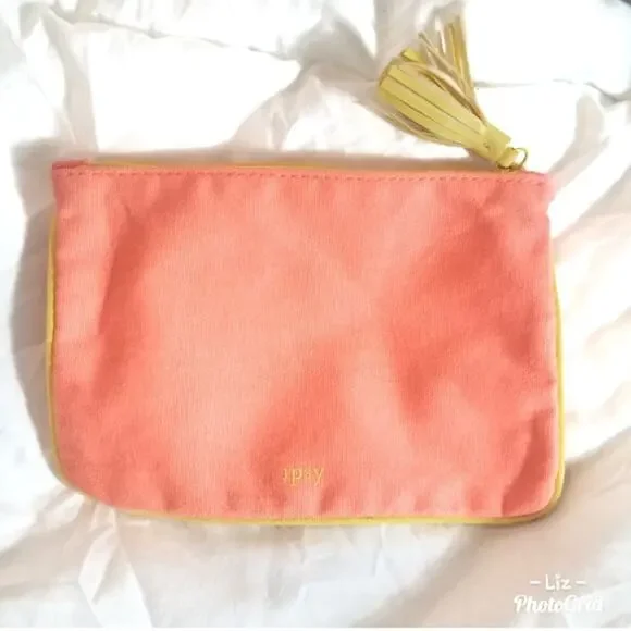 Ipsy | Bright Peach Makeup Bag