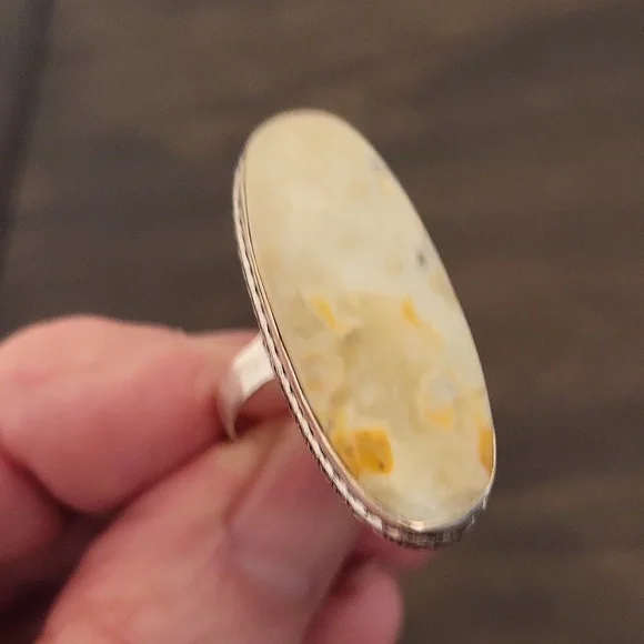 NWOT Agate Gemstone Silver Ring